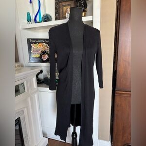 Style & Co Black Open Sweater‎ Cardigan